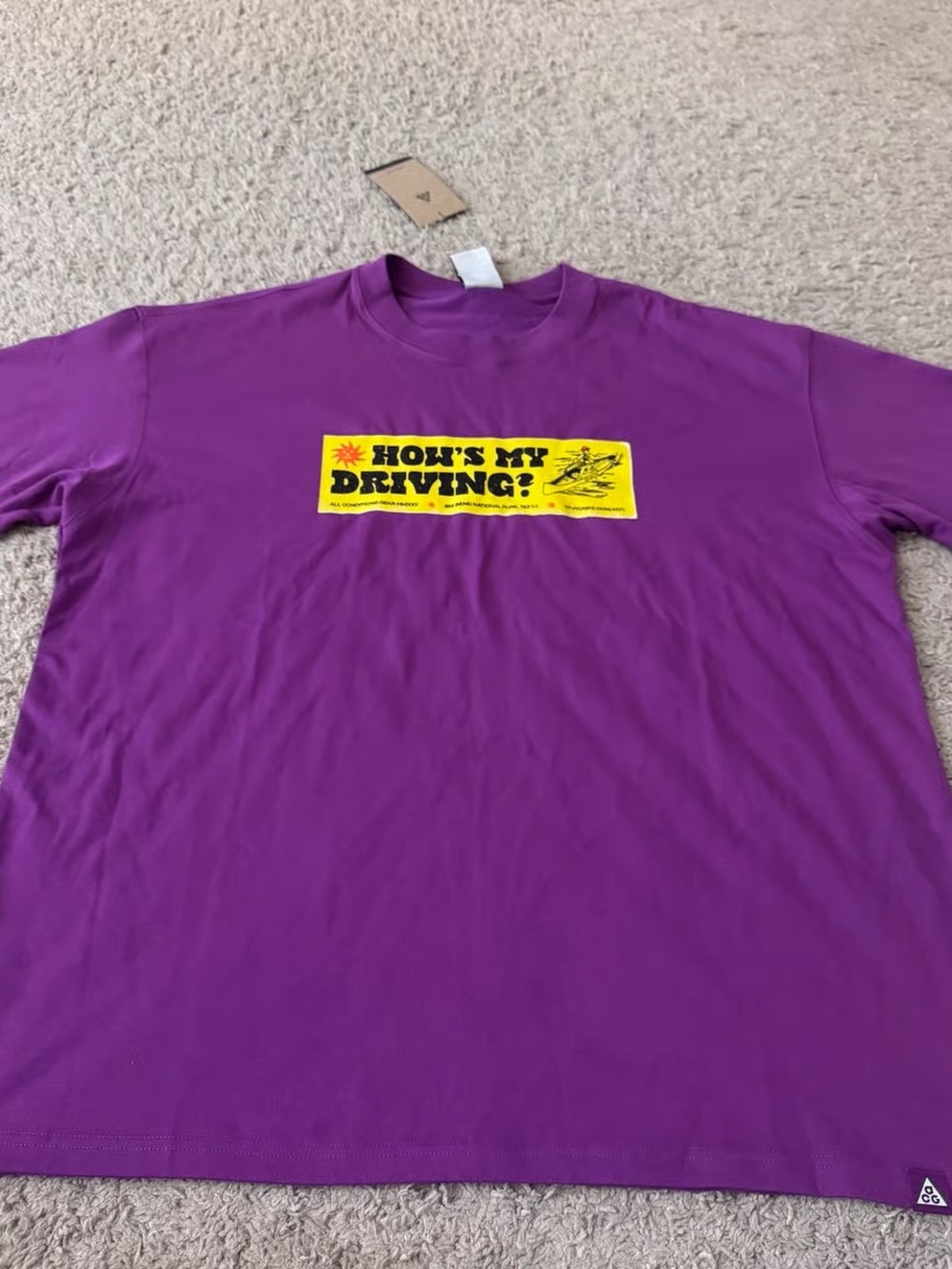Men’s Nike ACG All Conditions Gear How’s my Driving Big Bend National Park Tee